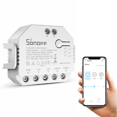 SONOFF DualR3 2 Way Switch Smart Home Refit Wireless WIFI APP Remote Control