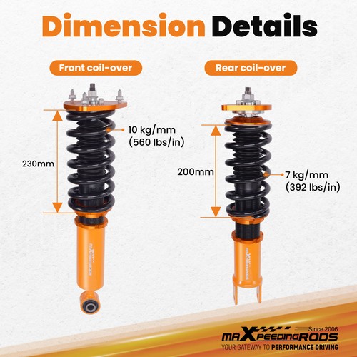 Coilovers Suspension Lowering Kit For Nissan 370Z INFINITI G37 Coupe 08-13 RWD - Picture 8 of 12