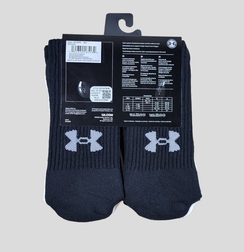 UNDER ARMOUR Mens Crew Socks Moisture Wicking Everyday 6 Pair Shoe Size 9-12.5 - Picture 4 of 4