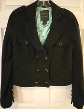 Sanctuary Clothing Couture Inspired Wool Blend Womans Short Pea Coat Size Medium
