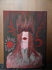 Goddess of Fire 40cm x 30 cm Acrylic on canvas