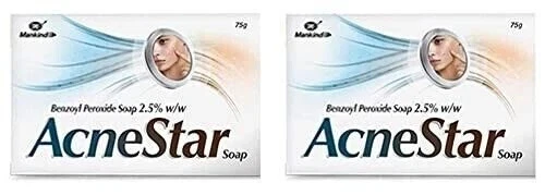 Mankind Acne Star Soap 75 grams for treatment of acne Pack of 2
