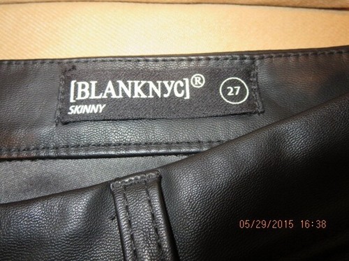BLANK NYC BLACK LEATHER-LIKE PANTS--SIZE 27--#T8A-18 - Picture 24 of 24