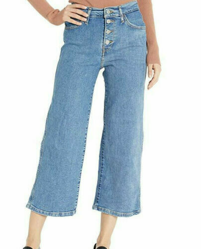 LEVI'S 2 26 NWT Mile High Denim Wide Leg High Rise Waist Button Cropped  Jeans