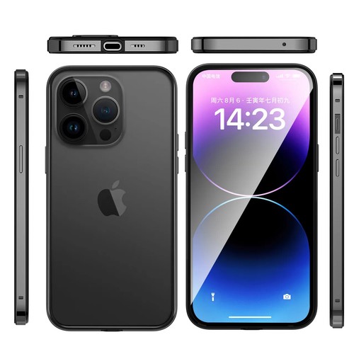 Metal Silicone Bumper Case For iPhone 15 16 Pro Max 14 Alloy Frame Armor Cover - Picture 12 of 19