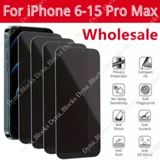 Wholesale Privacy Tempered Glass Screen Protector for iPhone 15 14 13 12 Pro Max