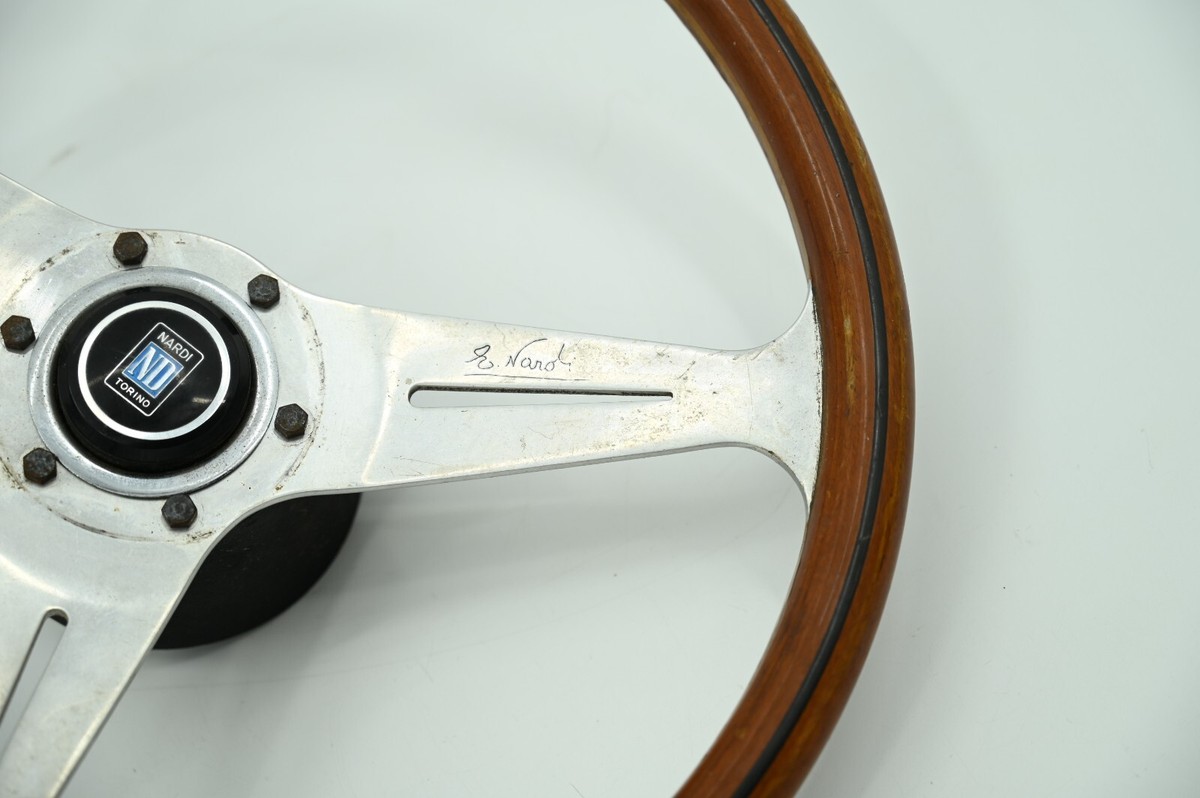 Vintage E Nardi Torino Signed Wood Steering Wheel CD32 / 18-7 | eBay