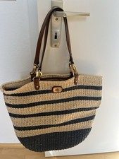 Ralph Lauren Shopper Stroh/Leder