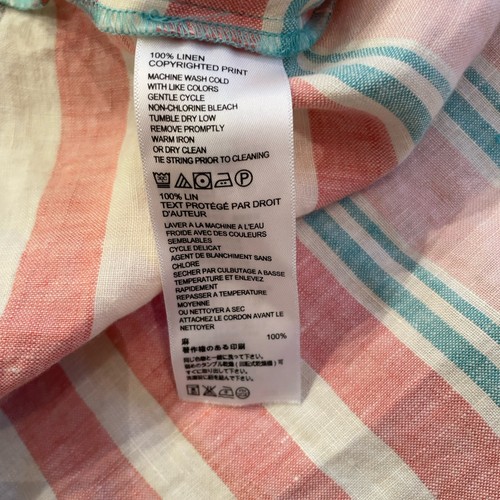 NWT Tommy Bahama Kohala Stripe Linen Halter Dress M (8/10) Pink Blue ice cave - Picture 18 of 19
