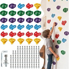 30 PCS Rock Climbing Holds for Kids,Adult Rock Wall Holds Large Climbing Rock...