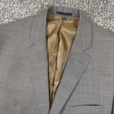 Jos. A. Bank 1905 Tailored Fit Wool Blend Blazer Brown Houndstooth Mens 42R