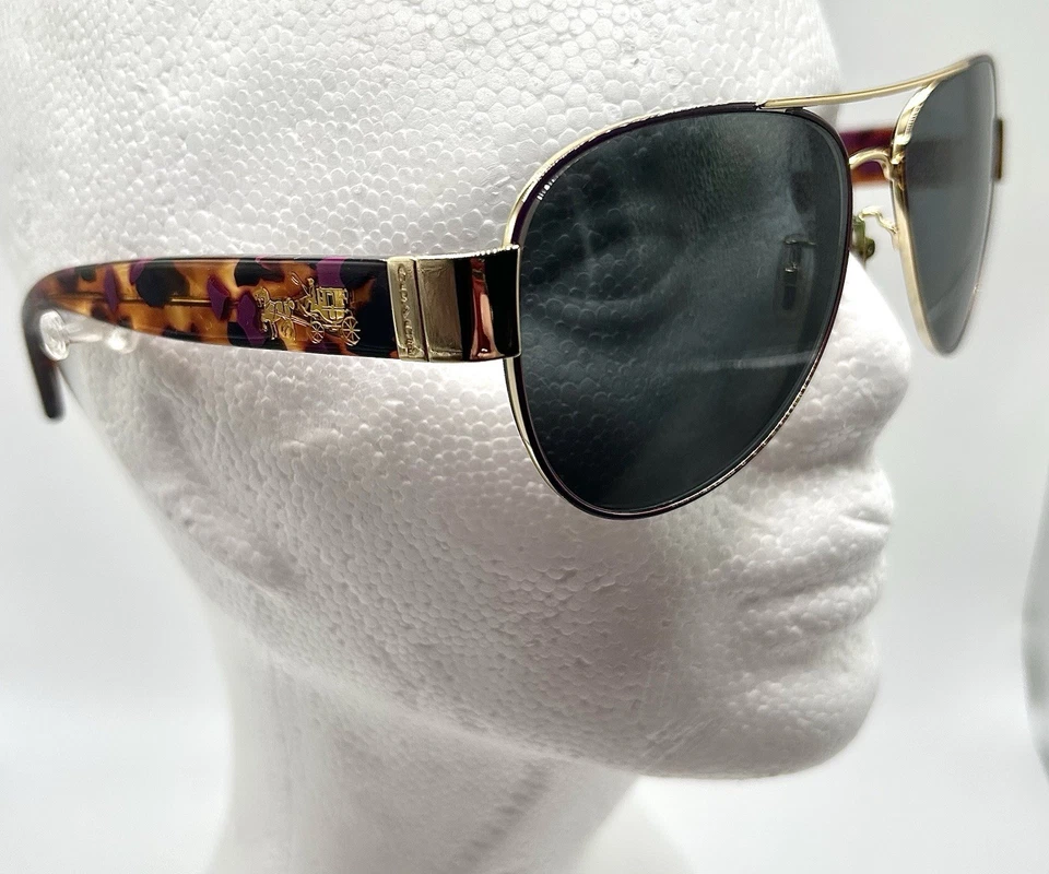 Gafas de sol Coach marco para mujer HC7059 (L138) 924890 confeti dorado/púrpura 58-15-135 Foto 2 de 4
