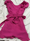 Spin USA Pink Solid Ruffle Sleeve Short Sleeve Belted Romper Women’s S — photo 1