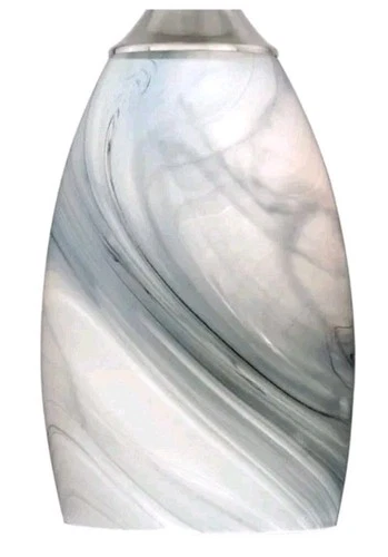 1-Light Marble Swirl Colored Glass Pendant by Milano/Satin Nickel/Free Shipping - Picture 11 of 12
