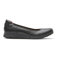 Rockport Cobb Hill Women's Lidia Black Leather Ballet Flats