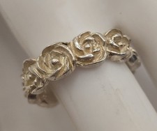 Maßiver Rosen Ring aus 925er Silber Größe 59 (18,8 mm Ø) - 7,8 Gramm