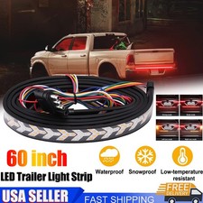 LED Tailgate Light Bar 60" Triple Row 5-Function Strip for Pickup Trailer SUV US