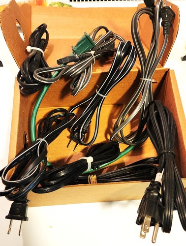 Power Appliance Cords Lot of 9 with and without appliance connectors attached