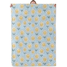 Cute Daisy Flower Blanket Gifts Soft Warm Flannel Yellow Throw 50x60 Inch