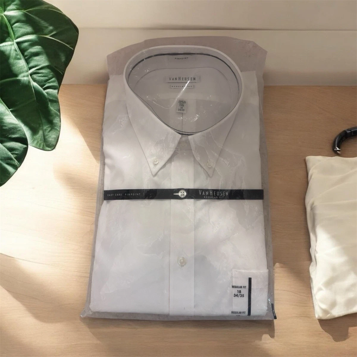 Van Heusen Button-Down Regular Fit Solid Dress Shirts for Men for sale |  eBay
