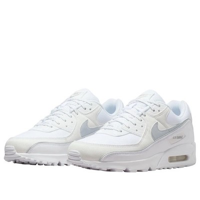 Nike Air Max 90 PRM Men's Sz 9 White/Metallic Silver-White HV4517-100 Fast Ship