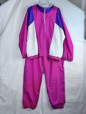 Windbreaker Track Suit 90s 80s Pink And Purple 3 XL