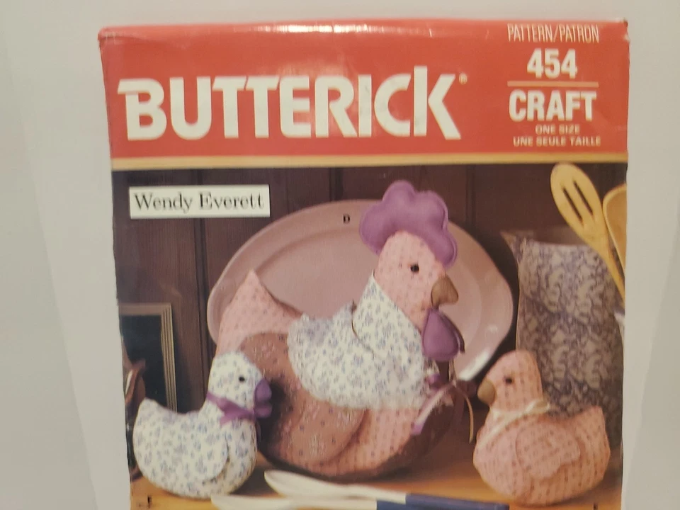 Vintage Butterick 454 Craft Pattern by Wendy Everett Mice, Goose & Chicken Decor - Image 3 of 4
