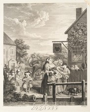 W. HOGARTH (1697-1764), Die vier Tageszeiten. Abend,  1738, KSt. Klassizismus