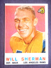 Will Sherman #127 Topps 1959 Football Card (Los Angeles Rams)