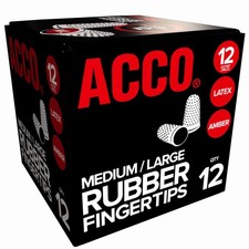 Rubber Finger Tips Medium/Large, Size 12 - 12 Pack Finger Cots