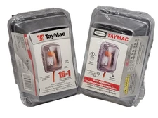 2-Hubbell Taymac Weatherproof Outlet Covers MM410C 2-3/4" Depth Lot Of 2