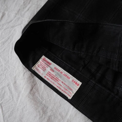 EVISU YAMANE 1ST Type Shadow Check Tracker Jacket Size 38 M Black Made in Japan image 7