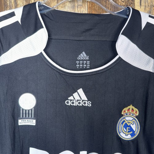 Camiseta de fútbol visitante Real Madrid 2006-07 manga larga BECKHAM #23 Adidas para hombre M’s - Imagen 9 de 11