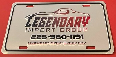 Legendary Import Group Dealership License Plate Baton Rouge LA Corvette EMBOSSED