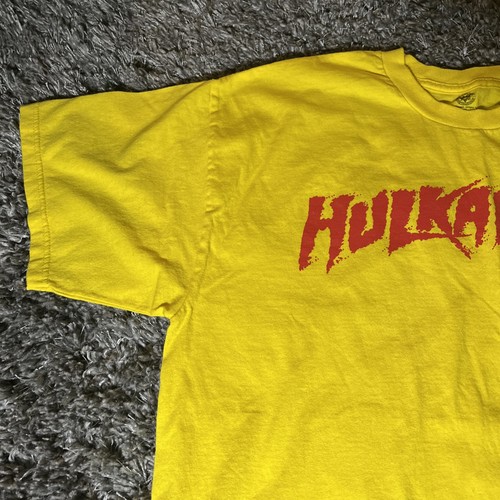 2014 WWE Hulkamania Erwachsene XL klassisch gelb Hulk Hogan Wrestling TShirt sehr guter Zustand - Bild 2 von 15