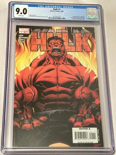 The Hulk #1 (Marvel Comics 2008) 1st Appearance of Red Hulk CGC Graded 9.0