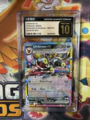 Pokemon Umbreon ex Prismatic Evolutions Surprise Bx. Promo #060 CGC 10 Pristine