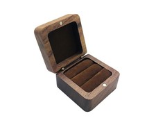 Wedding Ring Box, Wooden Engagement Ring Box, Handmade Solid Wood Ring Box fo...