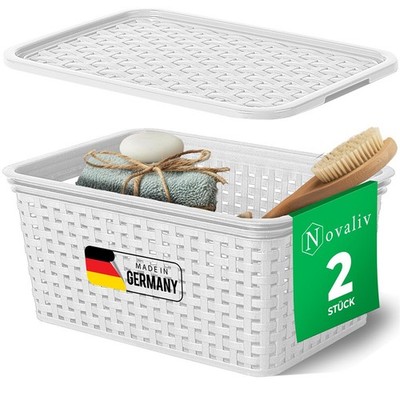 Novaliv Aufbewahrungsbox 2x Aufbewahrungsbox, 2x Kunststoffdeckel