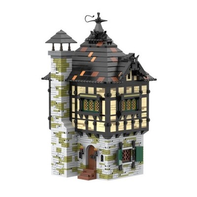 Medieval Village Cottage MOC 1804 Parts Retro Architecture Construction Set