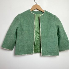 Vintage 60s Toddler Wool Jacket Coat 4T-5T Pastel Cottage Heirloom Parisian