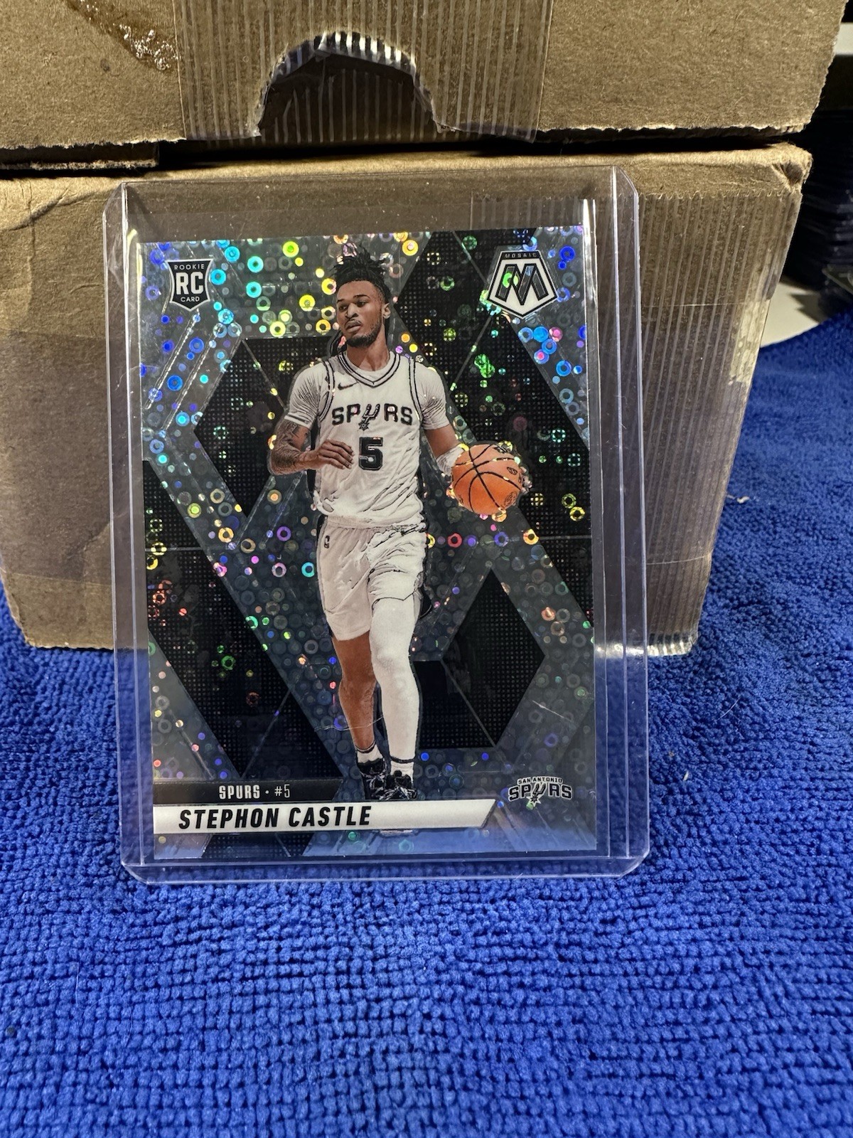 Stephon Castle 2024 Panini Mosaic Rookie RC #236 Fast Break PRIZM