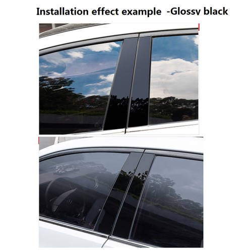 Black Pillar Posts for Dodge Avenger 08-14 4pc Set Door Trim Piano Cover Kit - Picture 4 of 4