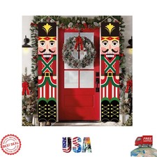 Durable Nutcracker Soldier Outdoor Banners: 2pc Set for Vibrant Holiday Decor