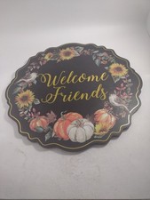 Fall Welcome Sign Wooden Holiday Home Decor Seasonal Hanging Pumpkins Wall Decor