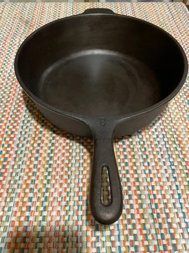 Wagner Ware # 8 10.5” Chicken Fryer Vintage Cast Iron Restored