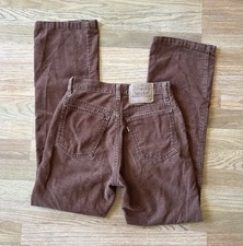Vintage Levi s 917 Brown Corduroy USA Bootcut Pants Mid Rise Western White Tab