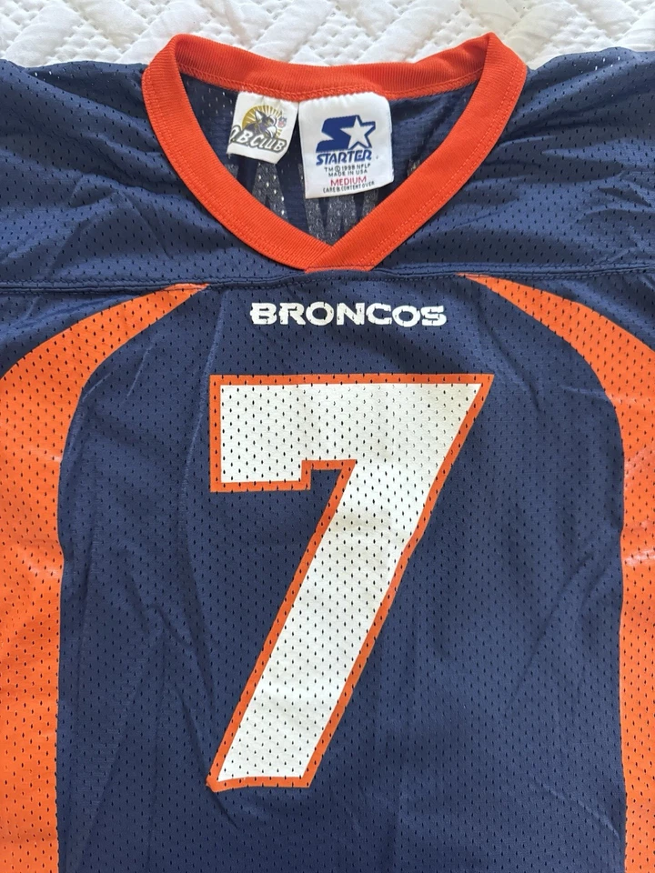 Camiseta De Colección Starter Años 90 EE. UU. John Elway Denver Broncos Juvenil Azul NFL Talla M Foto 4 de 4