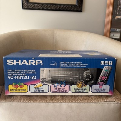 SHARP VC-H812U (A) VCR VHS 4-Head Hi-Fi Video Recorder and Player NEW IN BOX