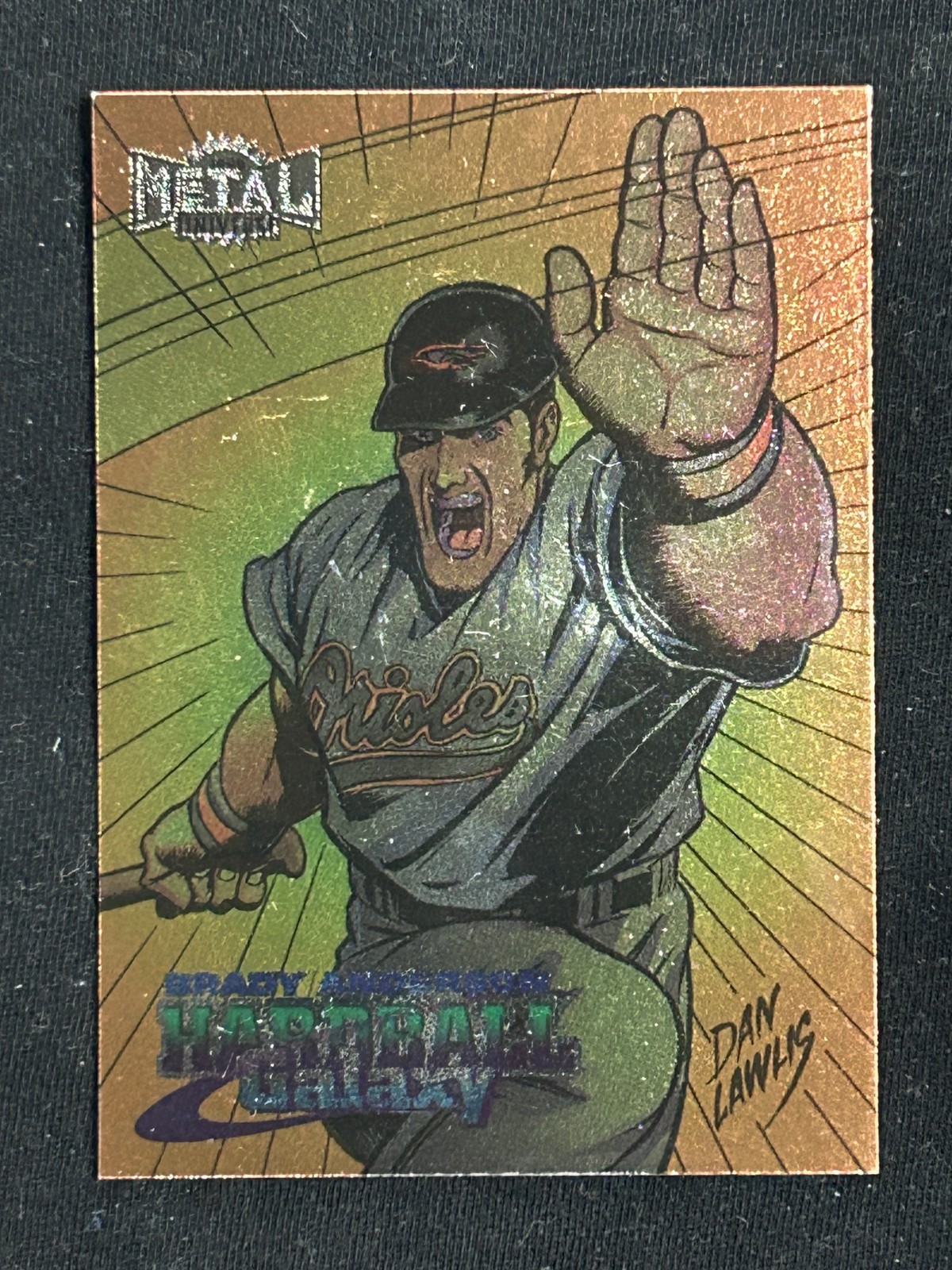1998 Metal Universe Hardball Galaxy B Brady Anderson #210 Baltimore Orioles